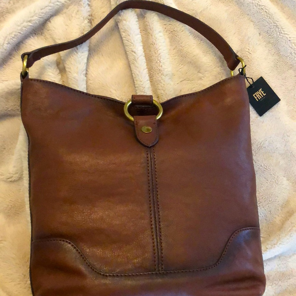 Frye Leather Ring Hobo Bag